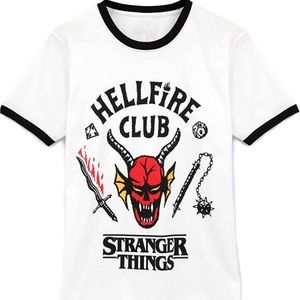 New Hellfire Club Ringer Tee Adult Small